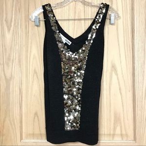 NECESSARY OBJECTS Black Sequence Top